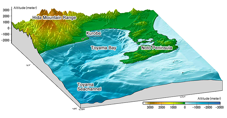 Prominent Topography - 4,000 meter difference of elevation